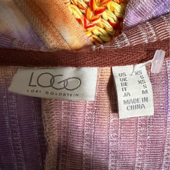 LOGO by Lori Goldstein Marcee Tie-Dye Rib Knit Hoodie - Picture 7 of 9